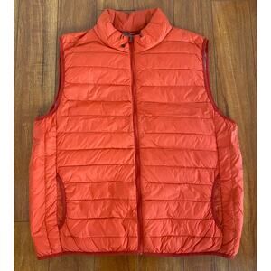 Men Saddlebred full zip-up lightweight down feather puffer vest coat, XL